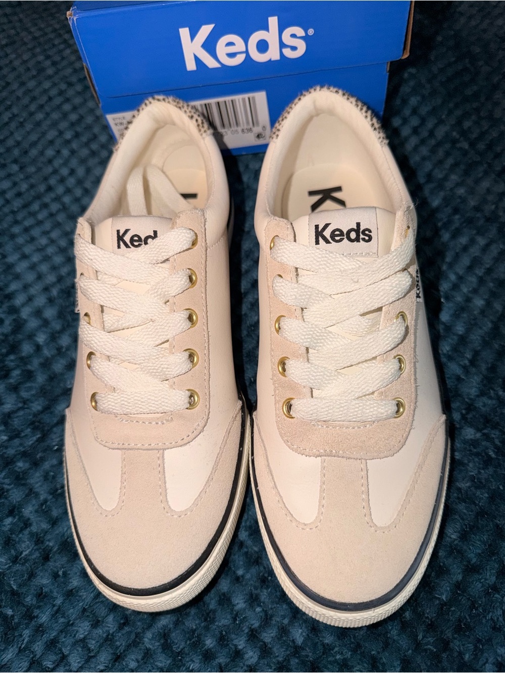 Keds Women’s White/Cream/Black Sneakers
